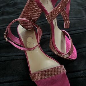 Elegant Pink Strappy Heels